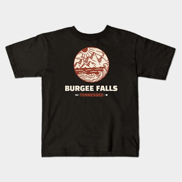 Retro Burgee Falls Kids T-Shirt by Insert Place Here